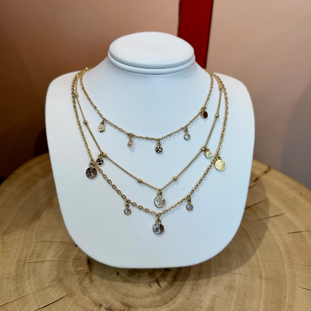 Ettika 18k Gold Plated Charm Necklace Trio